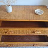 Rattan chest of drawers circa 1960s