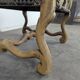 Louis XIII armchair with sheep bone in flame velvet