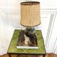 Earth lamp and braided lampshade 70s/70s