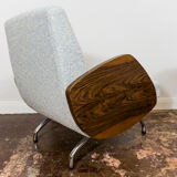 Pair of lounge chairs in Kvadrat/Sahco Boucle "360" by Janusz Różański, 1950's