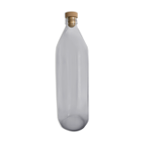 Antique glass bottle with a capacity of 1 litre and its beige cap - in very good condition!