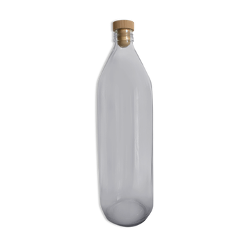 Antique glass bottle with a capacity of 1 litre and its beige cap - in very good condition!