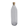 Old glass bottle with a capacity of 1 liter and its beige cap - in TBE!