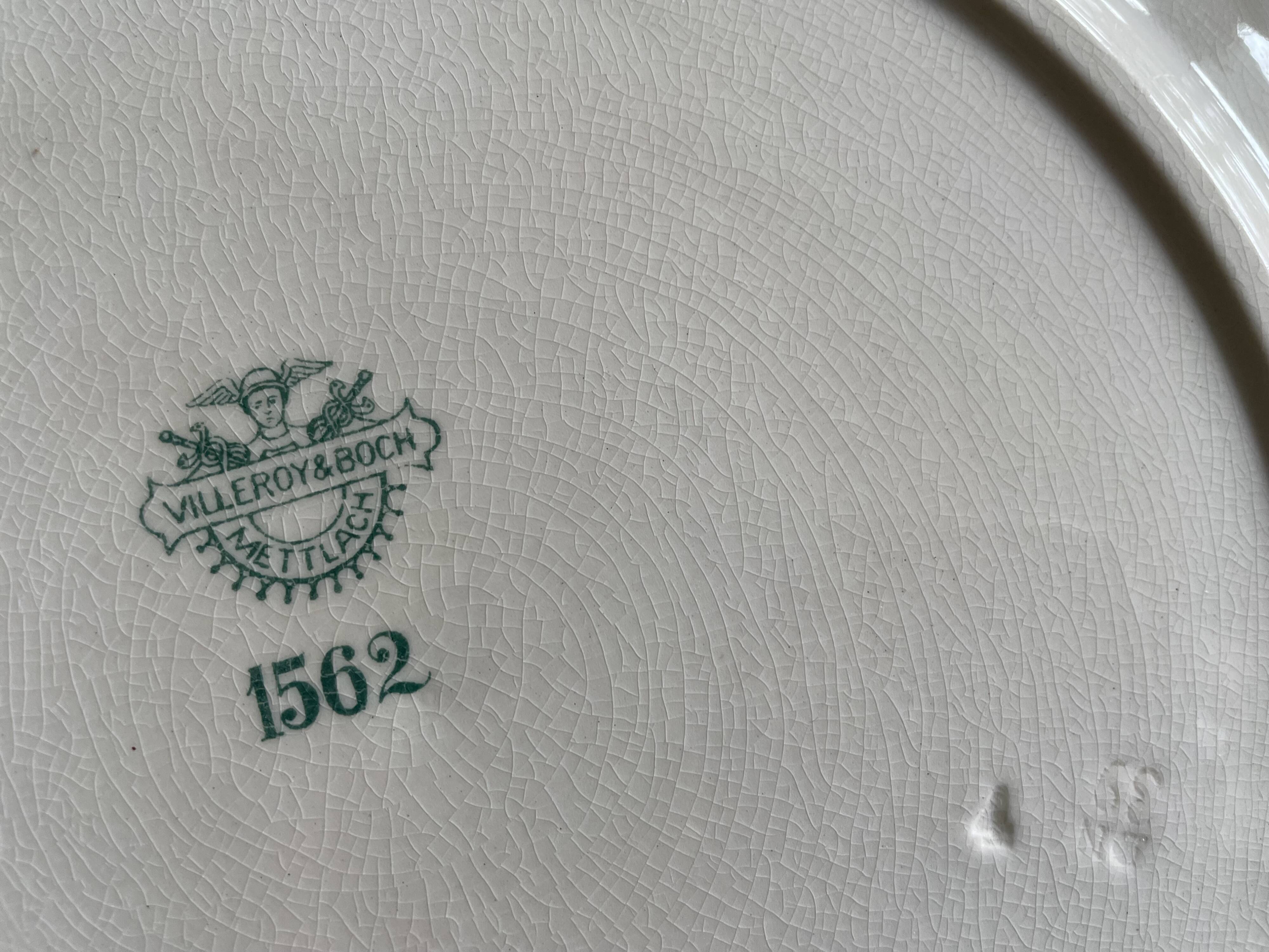 Antique earthenware serving dish from Villeroy & Boch