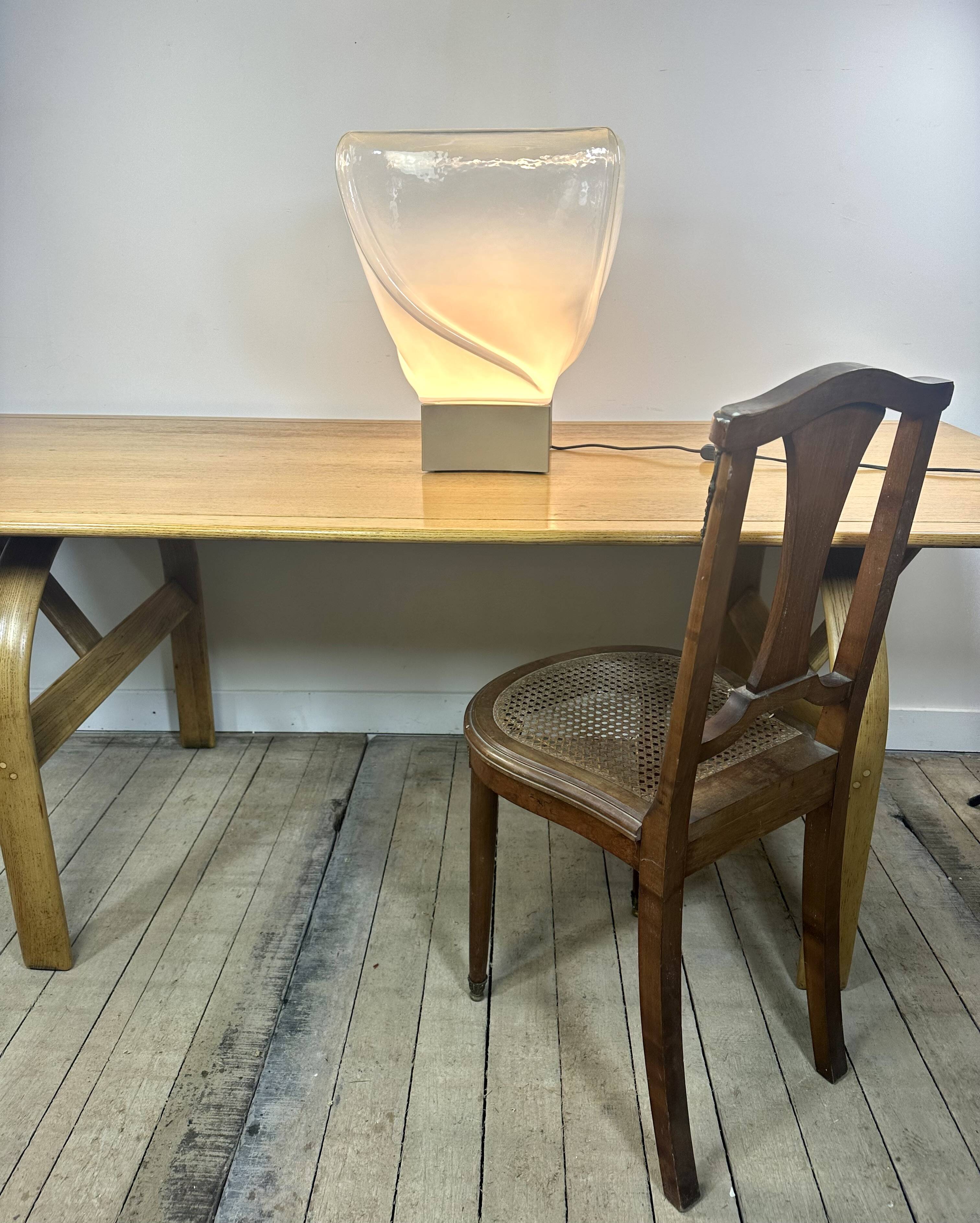Murano blown glass lamp by Leucos 1970s