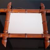 Ancien miroir de barbier 40,5 cm x 34,5 cm
