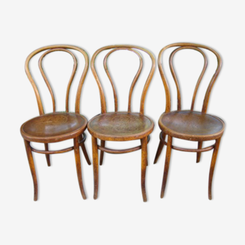 Serie de tros chaises jacob et josef kohn anciennes
