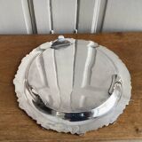 Silver-plated tripod serving dish