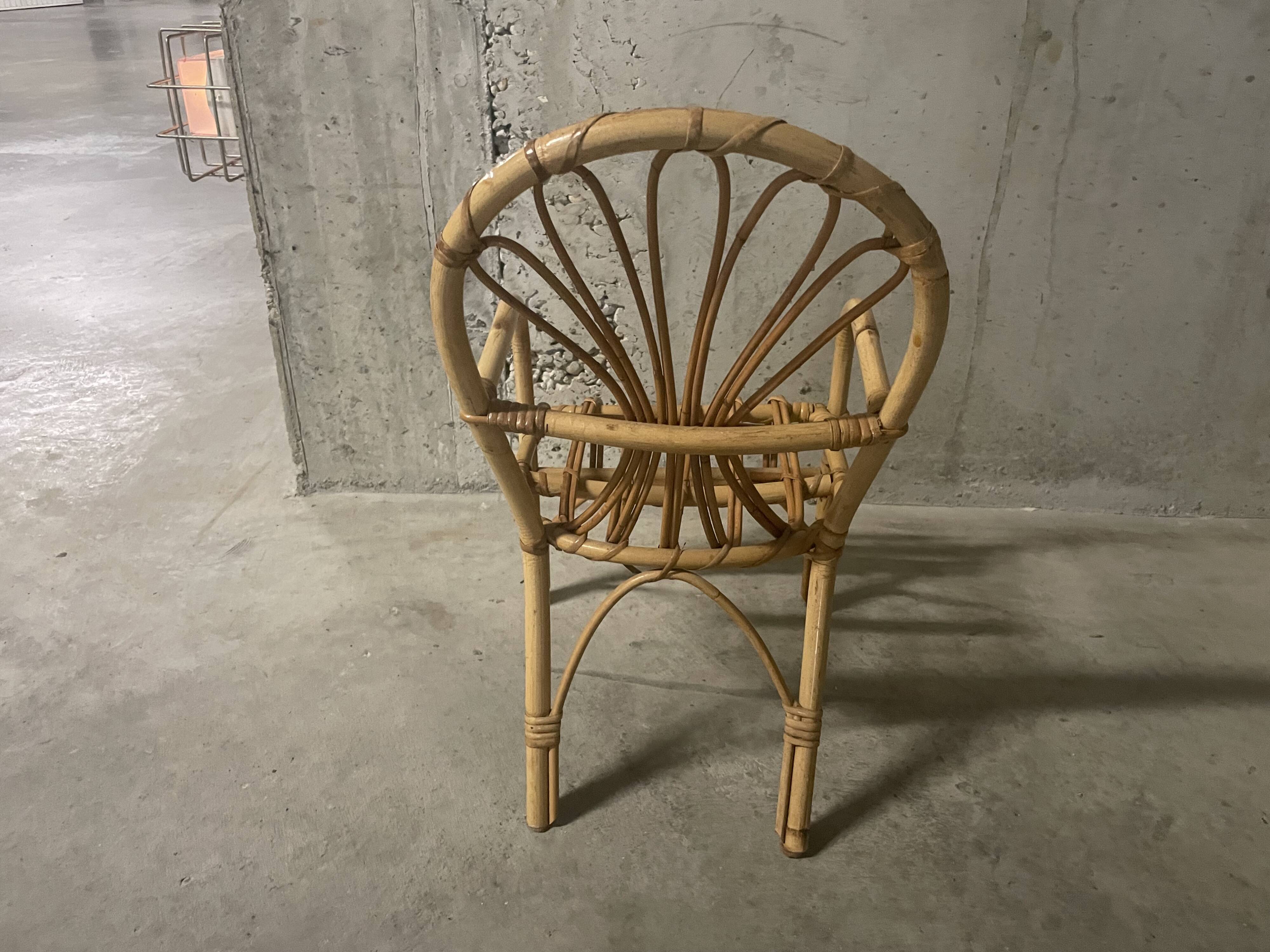 Child's rattan armchair