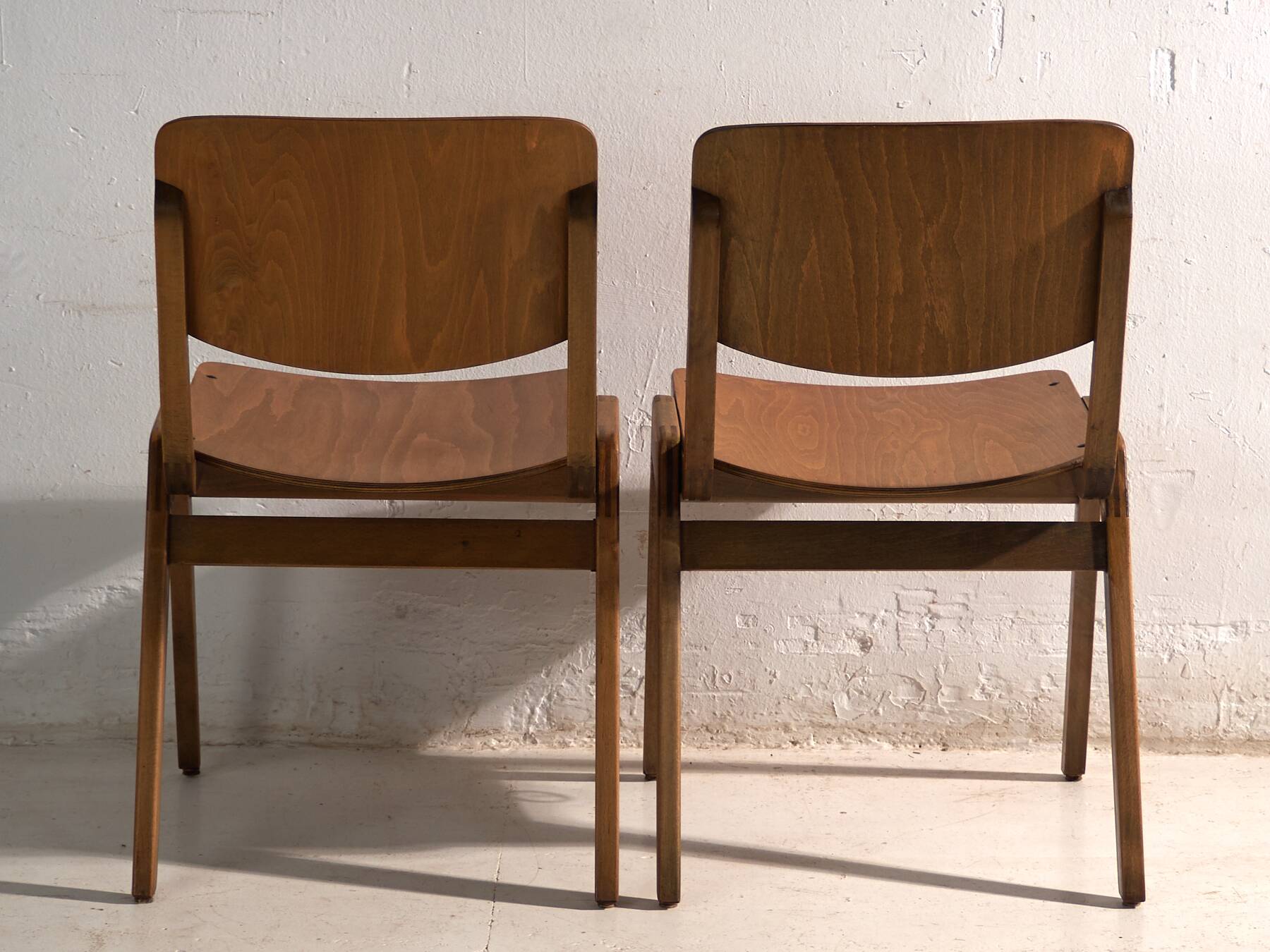 Vintage Thonet dining chairs (c.1950). Set of 4 pieces.
