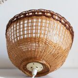 Vintage wicker pendant lamp