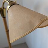 Bamboo and brass floor lamp