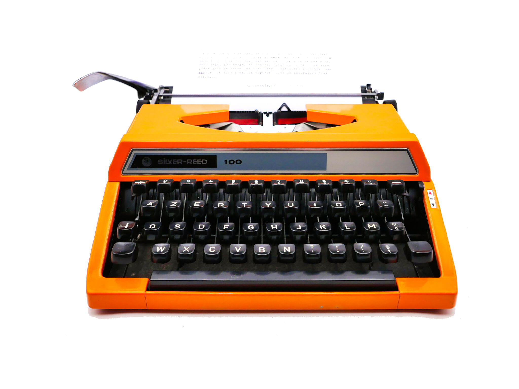 Silver typewriter reed 100 revised orange ribbon new