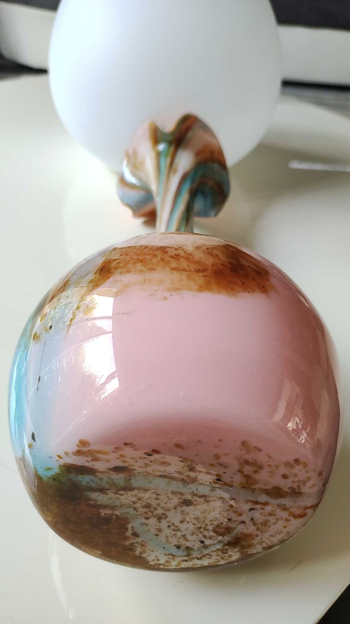 Blown Art/opaline glass vase, Murano, Italy, 1970