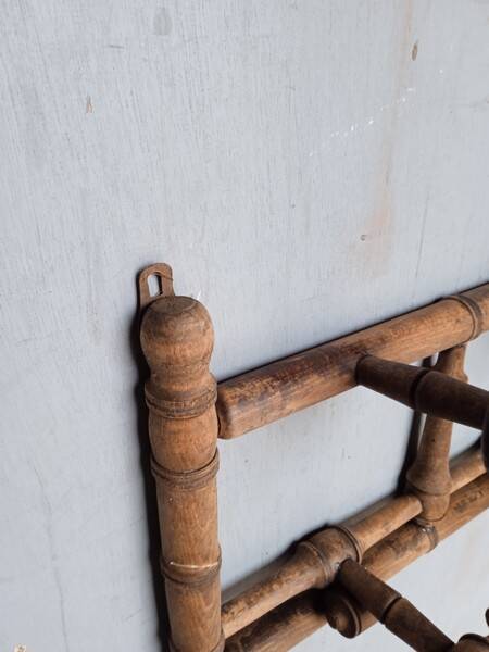 Bamboo style wooden wall coat hook ep 1940
