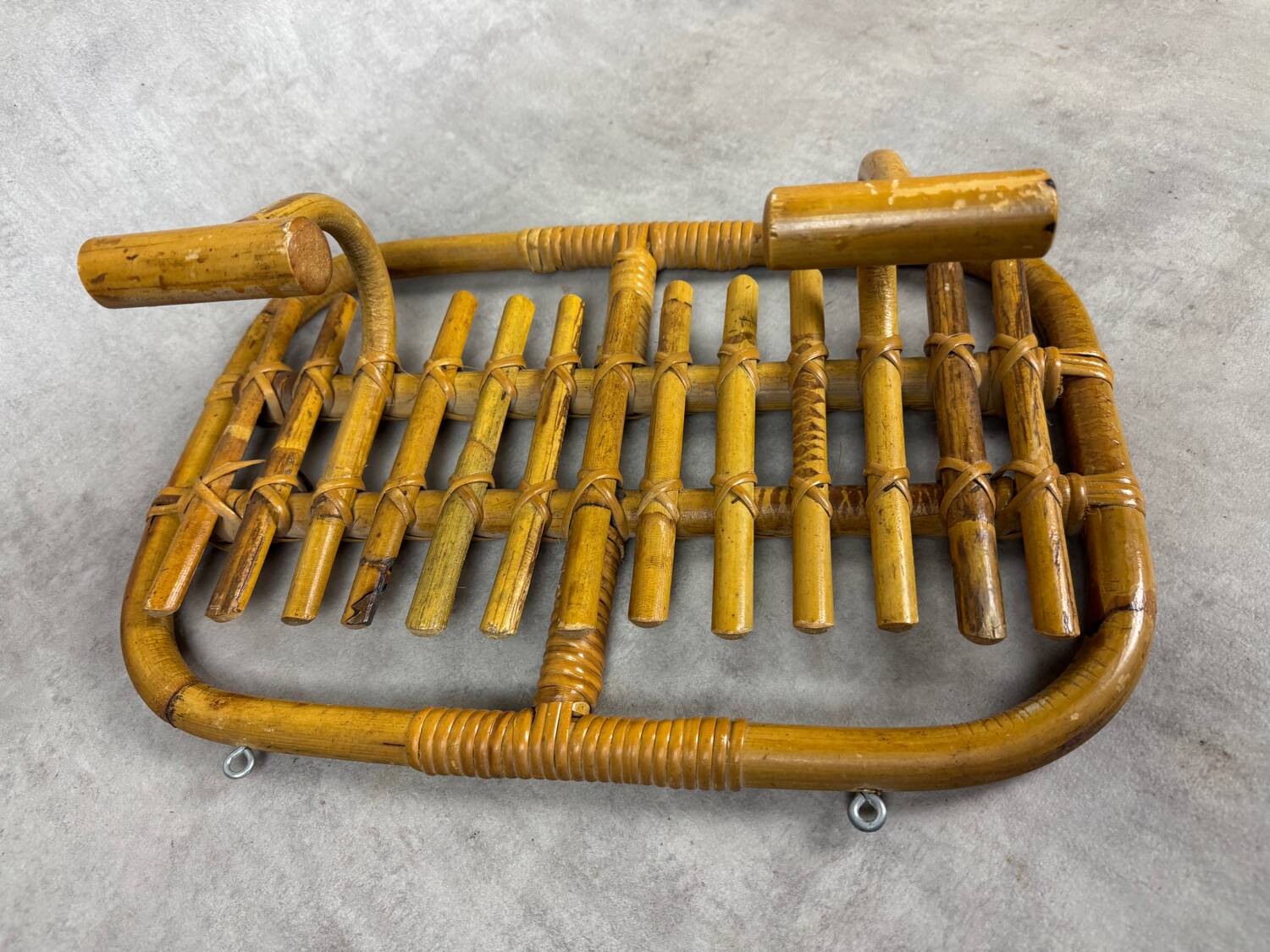 60s Rattan Coat Rack Italy Olaf Von Bohr Style