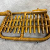 60s Rattan Coat Rack Italy Olaf Von Bohr Style