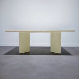 Rare table à manger kazuhide takahama "olinto" plateau en marbre - b&b italia