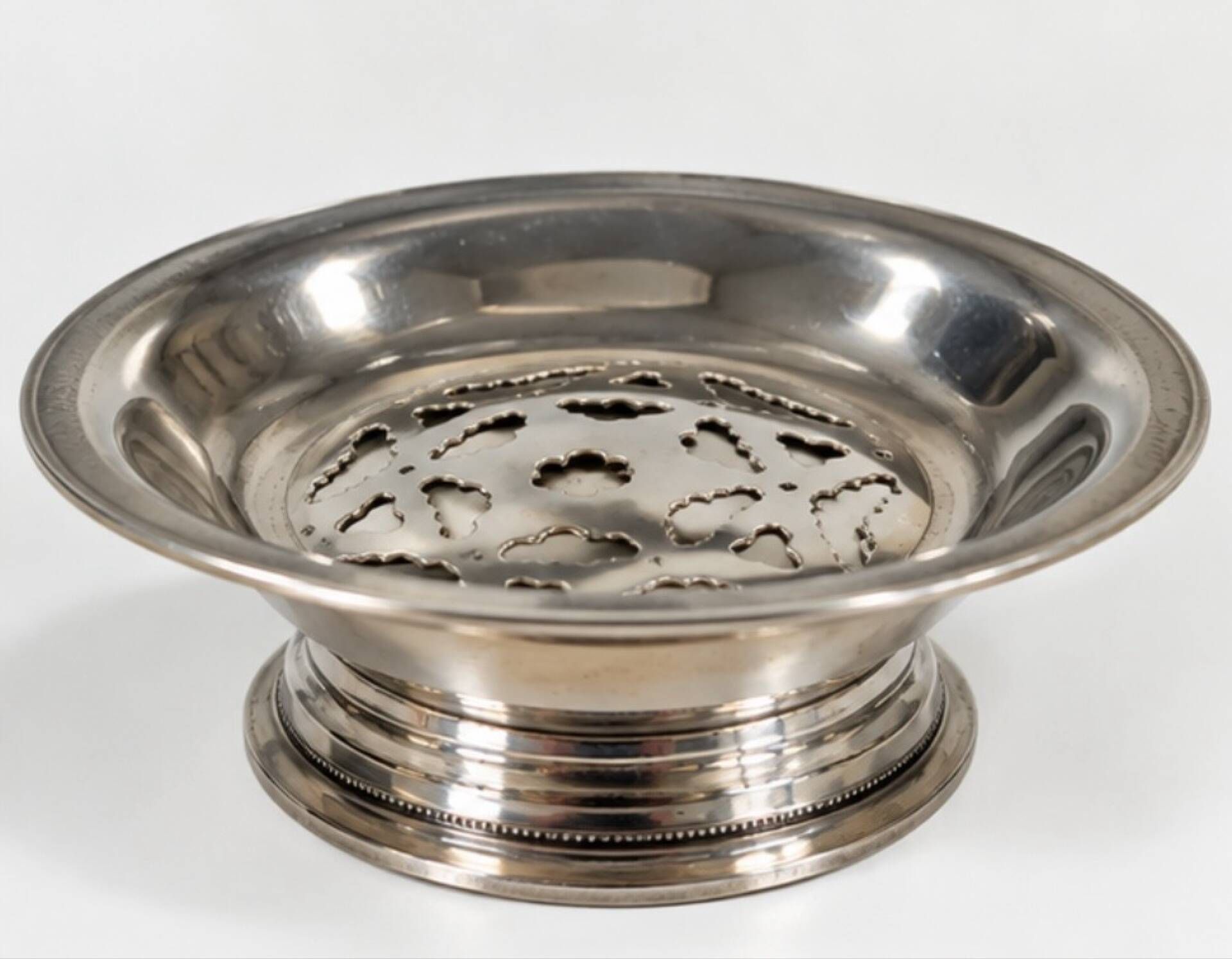 Vintage silver-plated metal butter dish, Italy – Coquillor style