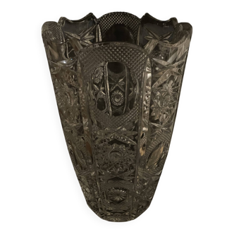 Large patterned glass vase