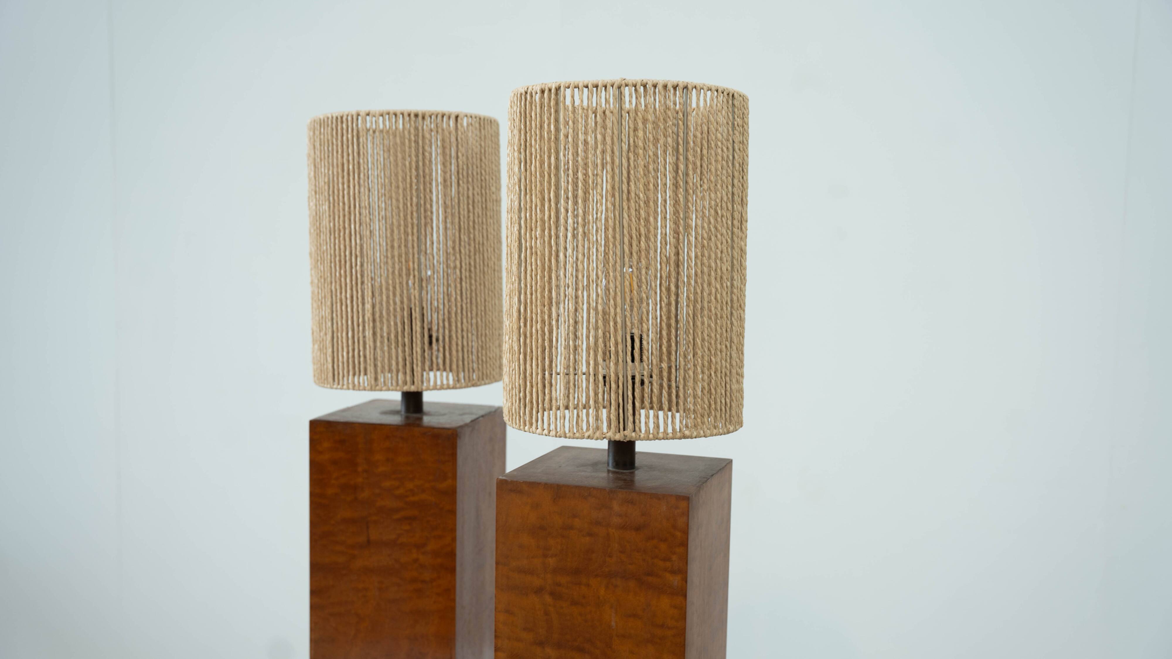 Set of two French table lamps