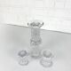 Glass candlesticks, Göran Wärff for Kosta Boda, Sweden, 1970s, set of 3