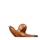 Large Danish carved wooden snail sculpture from the mid-century, 1960s.