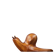 Large Danish carved wooden snail sculpture from the mid-century, 1960s.