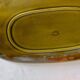 Old olive green oval serving dish Gien France