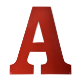 Industrial letter "A" in red metal