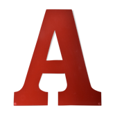 Industrial letter "A" in red metal
