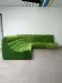 Modular green velvet corner sofa, 1970s