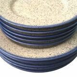 Set of 10 plates in stoneware from Poland