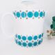 Lot 1 teapot 1 milk pot 2 cups vintage blue