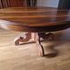 Solid walnut gueridon table for 6 to 16 guests.