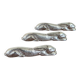 set of 3 silver hare knife rests vintage tableware