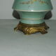 Art-new lamp foot in enamelled earthenware and bronze