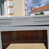 Art Deco 3-door glass bookcase