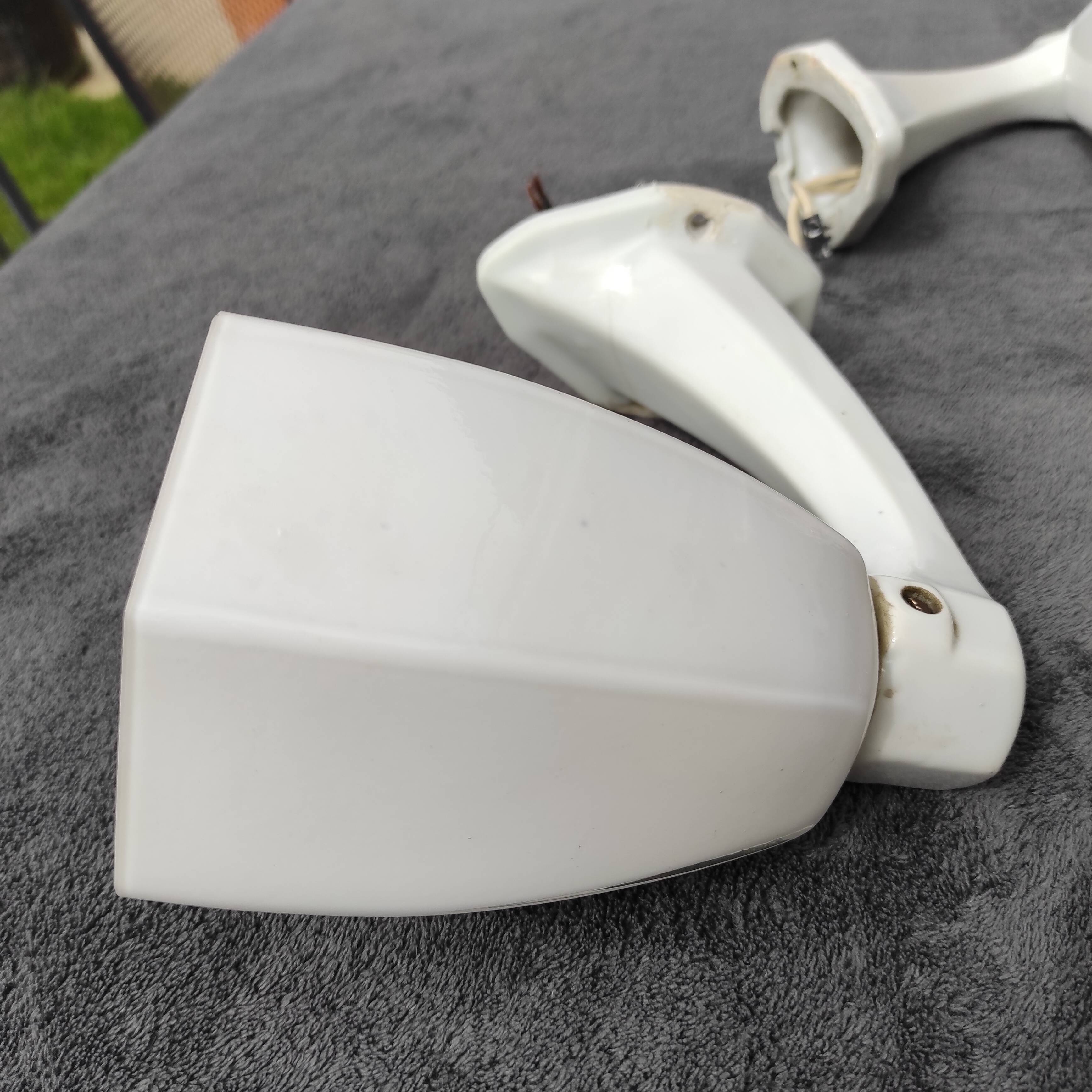 Pair of white opaline sconces early 20th century