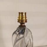 Twisted crystal lamp base signed vannes france 30cm