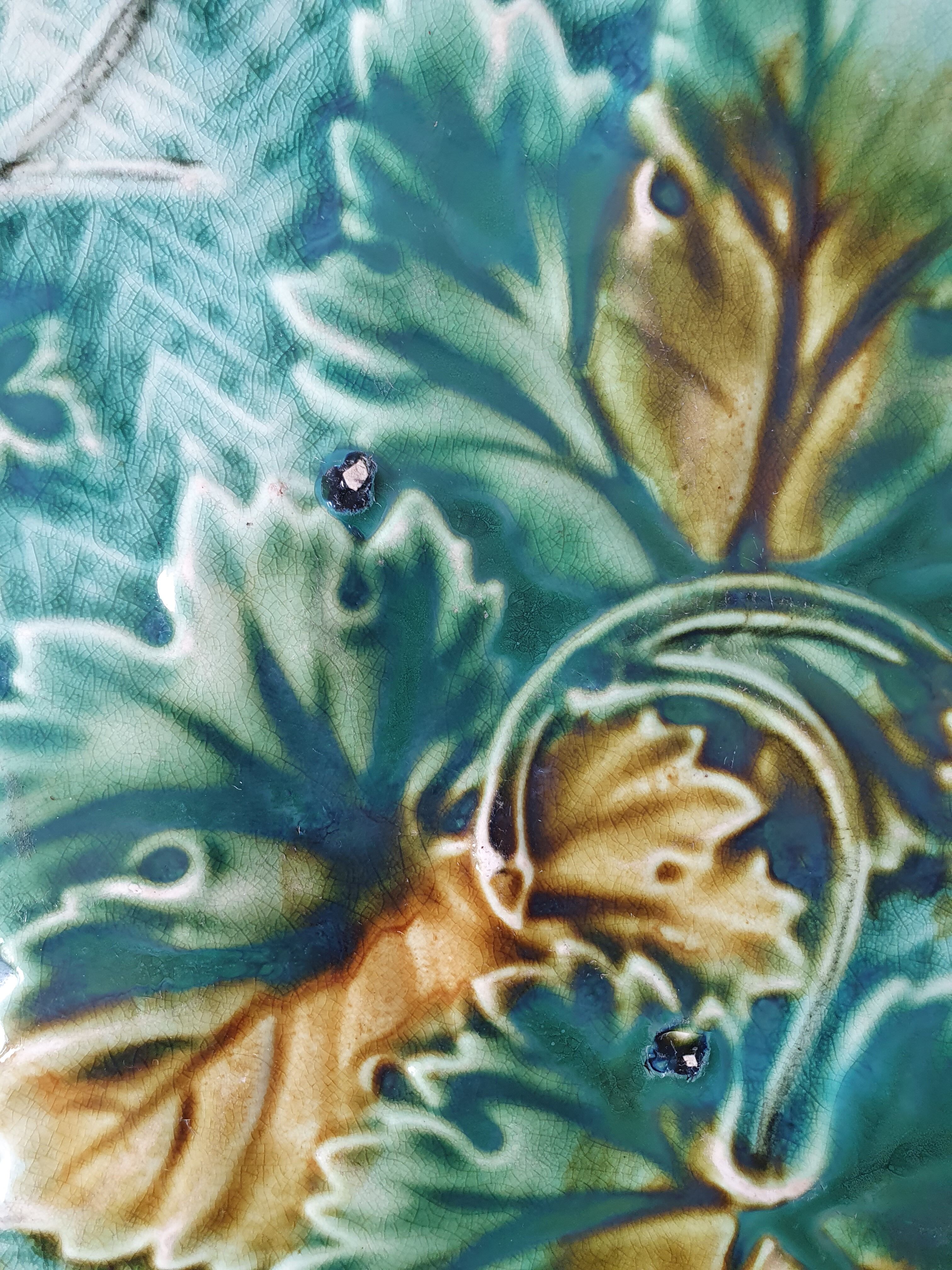 Dessert plate sheet barbotine 1900