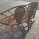 Rattan bench and cannage, vintage