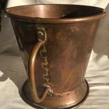 Copper plant pot with side handles