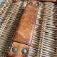 Valise osier cuir