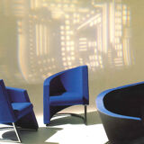 Erling Revheim, Armchair model "Spiral" in chrome tubular metal and green fabric