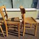 Lot of 4 luterma wood bistrot chairs years 50/60