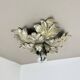 rare 36cm silver tone Metal Florentiner Leaf Theatre Ceiling Light, Italy