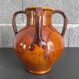 Signed 4-handled vase