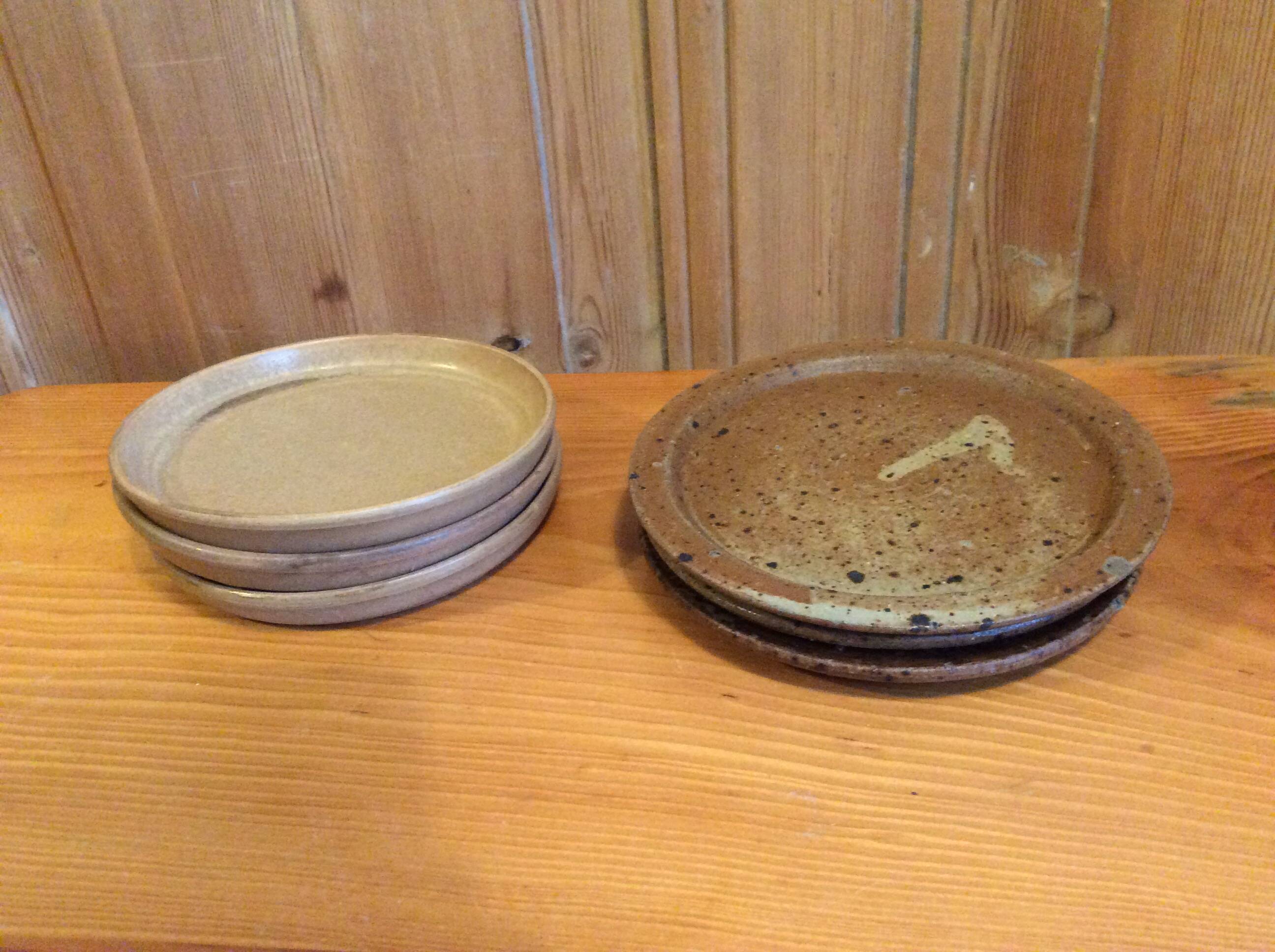 6 stoneware dessert plates