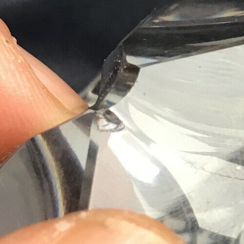 Empty diamond ashtray pocket flavio polished glass Murano crystal facets prism 60s